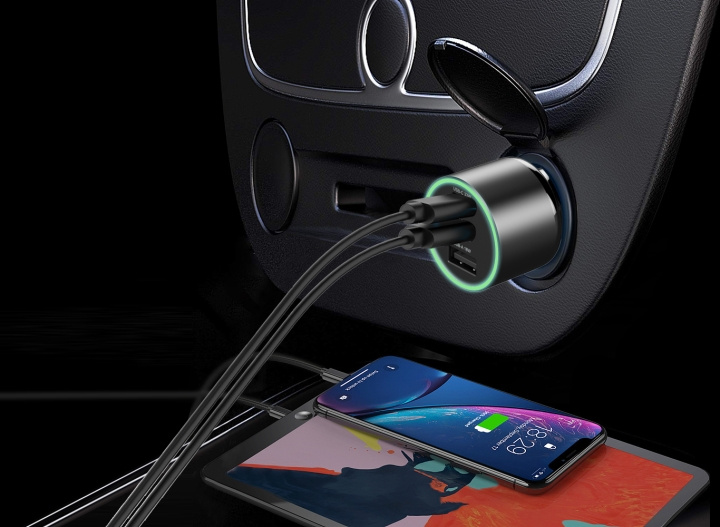 FoneKit Travel 84W biloplader i gruppen SMARTPHONES & TABLETS / Opladere og kabler / Bilopladere / Bilopladere Type C hos TP E-commerce Nordic AB (D16158)