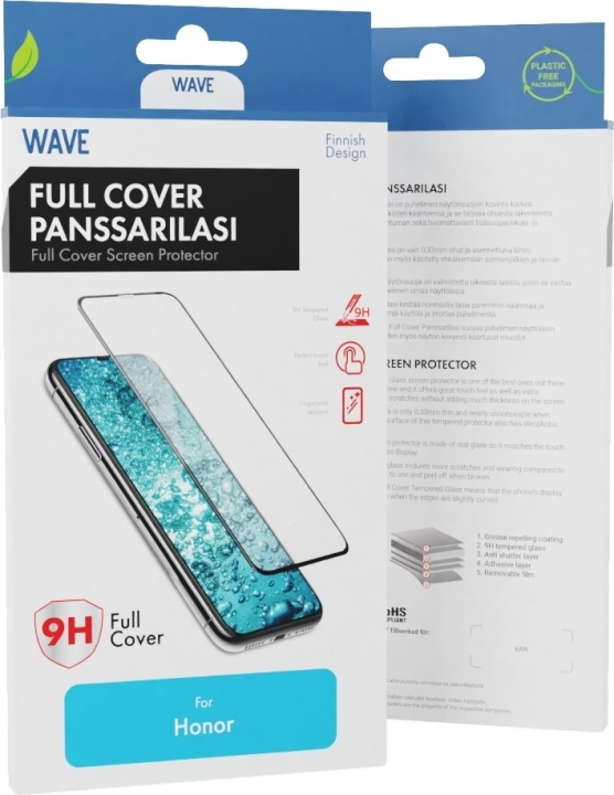 Wave Fuldt dækkende panserglas, Honor X6a / X6b, sort ramme i gruppen SMARTPHONES & TABLETS / Mobil Beskyttelse / Huawei/Honori hos TP E-commerce Nordic AB (D16204)