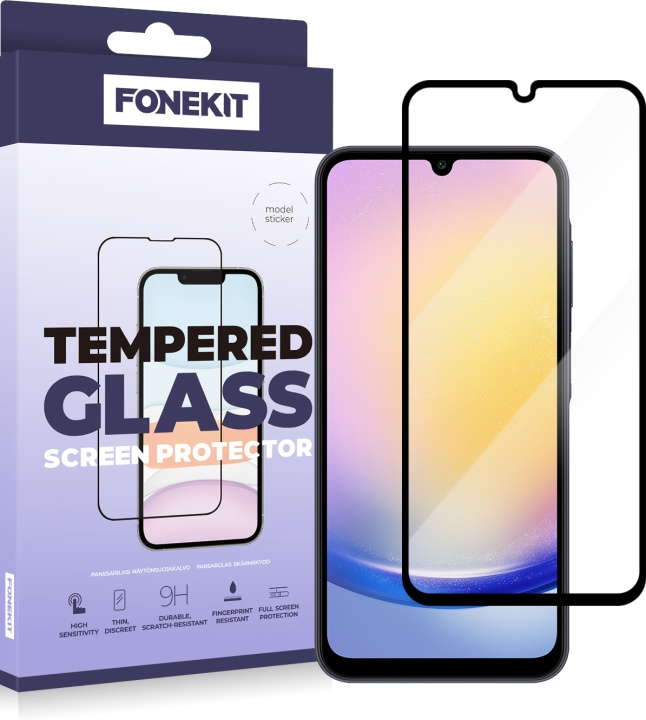 FoneKit Fuldt cover, Samsung Galaxy A25, sort i gruppen SMARTPHONES & TABLETS / Mobil Beskyttelse / Samsung hos TP E-commerce Nordic AB (D16249)