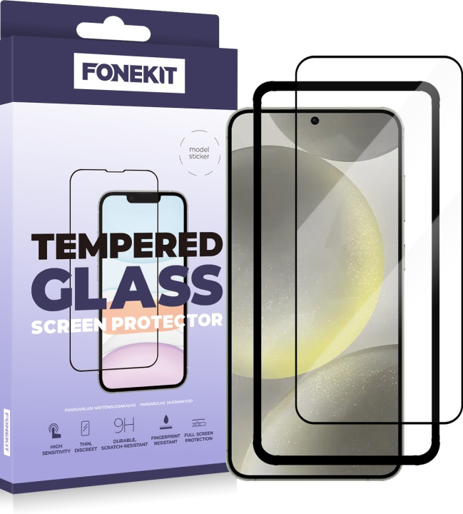 FoneKit Fuldt cover, Samsung Galaxy S24, sort i gruppen SMARTPHONES & TABLETS / Mobil Beskyttelse / Samsung hos TP E-commerce Nordic AB (D16263)