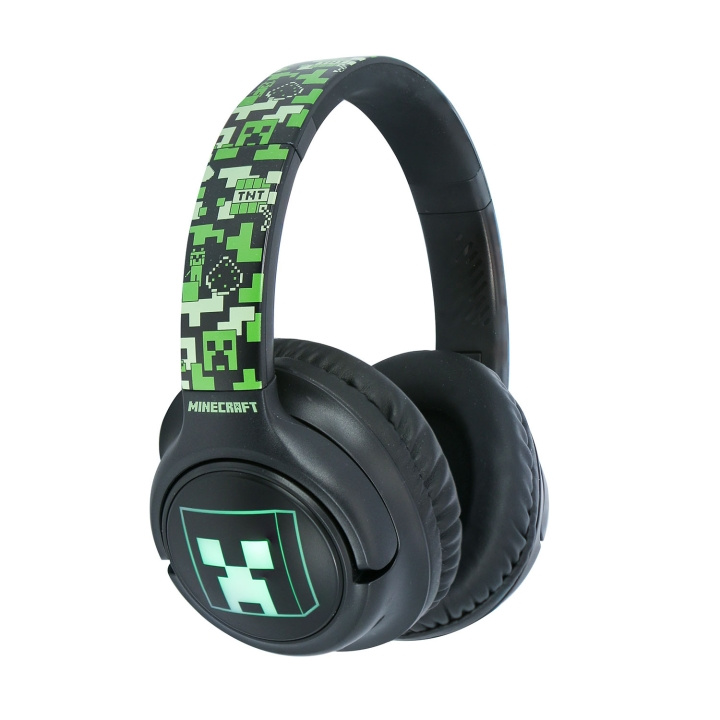 MINECRAFT Headphone Over-Ear Wireless LED Light Sharing Aux i gruppen HJEMMEELEKTRONIK / Lyd & billede / Hovedtelefoner & Tilbehør / Hovedtelefoner hos TP E-commerce Nordic AB (D16447)