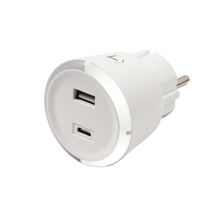 CAPiDi Sikkerhedstimer USB A+C 1-4 3,4A Hvid i gruppen HJEM, HUS & HAVE / Elektricitet & Belysning / Timer hos TP E-commerce Nordic AB (D16458)