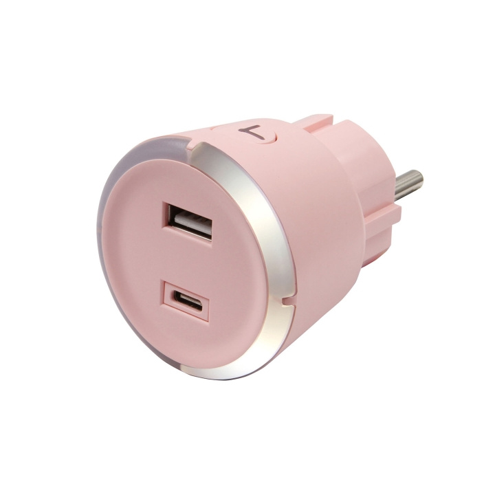 CAPiDi Safety Timer USB A+C 1-4 hours 3.4A Pink i gruppen HJEM, HUS & HAVE / Elektricitet & Belysning / Timer hos TP E-commerce Nordic AB (D16460)