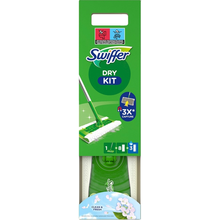 Swiffer Startkit 1 Rengöringsmopp +8st torra +3st fuktiga i gruppen HJEM, HUS & HAVE / Rengøringsmidler / Øvrigt rengørings tilbehør hos TP E-commerce Nordic AB (D16491)