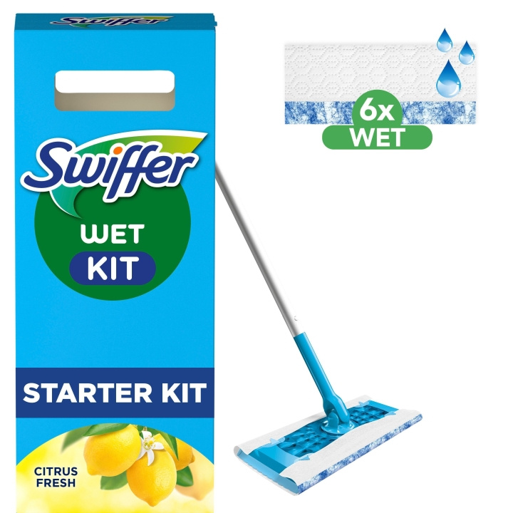 Swiffer Startkit 1 Rengöringsmopp +6st fuktiga i gruppen HJEM, HUS & HAVE / Rengøringsmidler / Øvrigt rengørings tilbehør hos TP E-commerce Nordic AB (D16494)