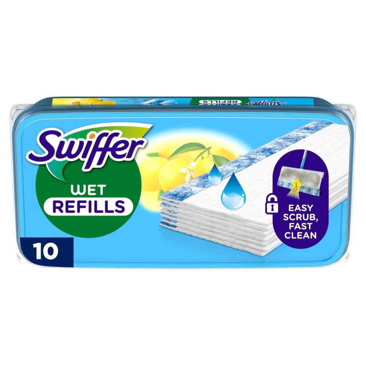 Swiffer Rengöringsdukar för golv, 10st fuktiga med citrusdoft i gruppen HJEM, HUS & HAVE / Rengøringsmidler / Øvrigt rengørings tilbehør hos TP E-commerce Nordic AB (D16496)
