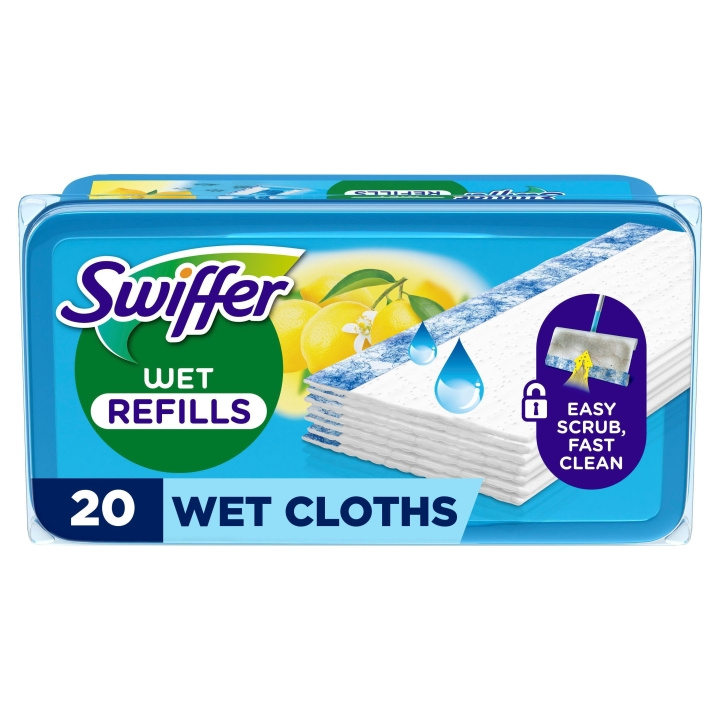 Swiffer Rengöringsdukar för golv, 20st fuktiga med citrusdoft i gruppen HJEM, HUS & HAVE / Rengøringsmidler / Øvrigt rengørings tilbehør hos TP E-commerce Nordic AB (D16497)