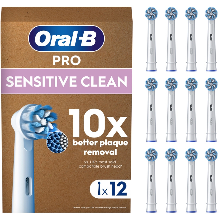 Oral B Borsthuvud Sensitive Clean 12st i gruppen SKØNHED & HELSE / Oral pleje / Tilbehør til elektriske tandbørster hos TP E-commerce Nordic AB (D16535)