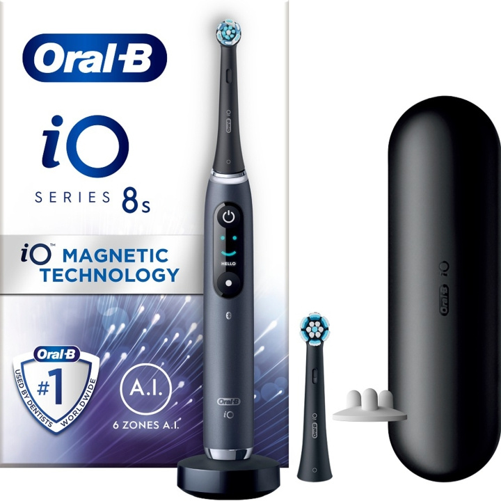 Oral B Eltandborste iO8 Black i gruppen SKØNHED & HELSE / Oral pleje / Elektriske tandbørster hos TP E-commerce Nordic AB (D16536)