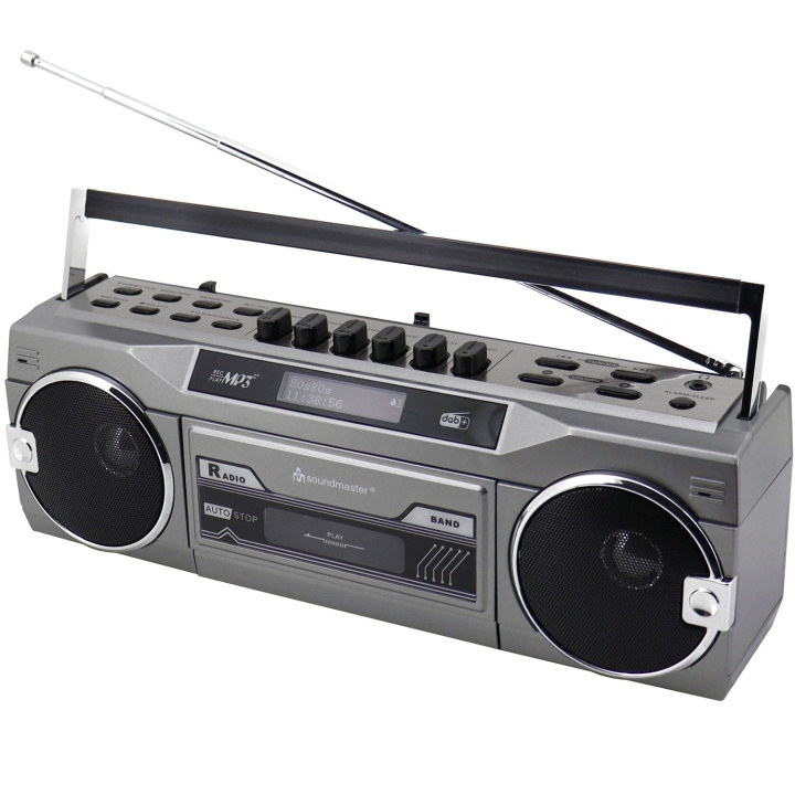 Soundmaster Retro kassettradio med Bluetooth i gruppen HJEMMEELEKTRONIK / Lyd & billede / Hjemmebiograf, HiFi & Bærbar / Radio og vækkeure / Radio hos TP E-commerce Nordic AB (D16541)