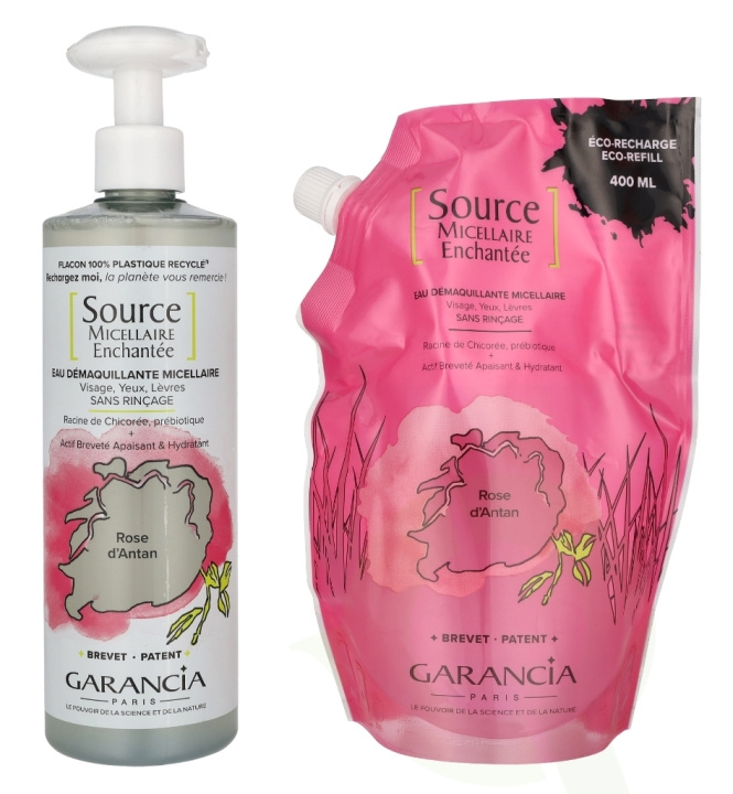 Garancia Source Micellar Cleansing Water Old Rose Set 800 ml 2x400ml i gruppen SKØNHED & HELSE / Hudpleje / Ansigt / Dagcreme hos TP E-commerce Nordic AB (D16612)