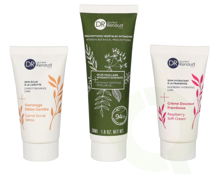 Dr. Renaud Facial Essential Trio Set 90 ml Micellar Gel 50ml/Scrub Detox 20ml/Soft Cream 20ml i gruppen SKØNHED & HELSE / Hudpleje / Ansigt / Dagcreme hos TP E-commerce Nordic AB (D16668)