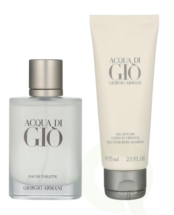 Armani Aqua Di Gio Giftset 125 ml Edt Spray 50 ml/Body Shampoo 75 ml i gruppen SKØNHED & HELSE / Gaveæske / Gaveæske til ham hos TP E-commerce Nordic AB (D16718)