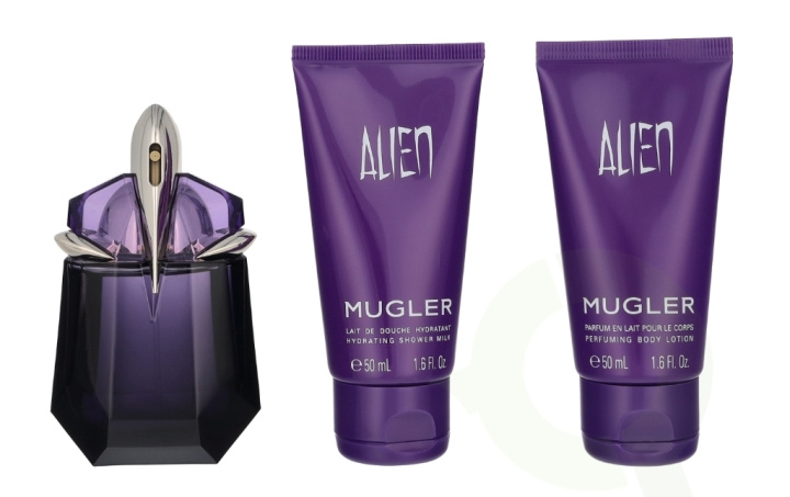 Thierry Mugler Alien Giftset 130 ml Edp Spray 30ml/Body Lotion 50ml/Shower Milk 50ml i gruppen SKØNHED & HELSE / Gaveæske / Gaveæske til hende hos TP E-commerce Nordic AB (D16761)