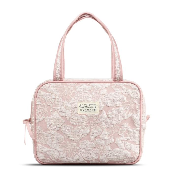 Karen Toilettaske med hank - Pink brokade i gruppen HJEM, HUS & HAVE / Badværelse / Toilettasker hos TP E-commerce Nordic AB (D16905)