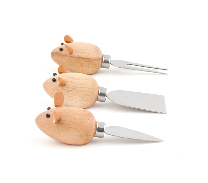 Kikkerland Osteknive mus sæt med 3 (CHS08) i gruppen HJEM, HUS & HAVE / Køkkenredskaber / Køkkenknive & Knivslibemaskiner hos TP E-commerce Nordic AB (D16916)