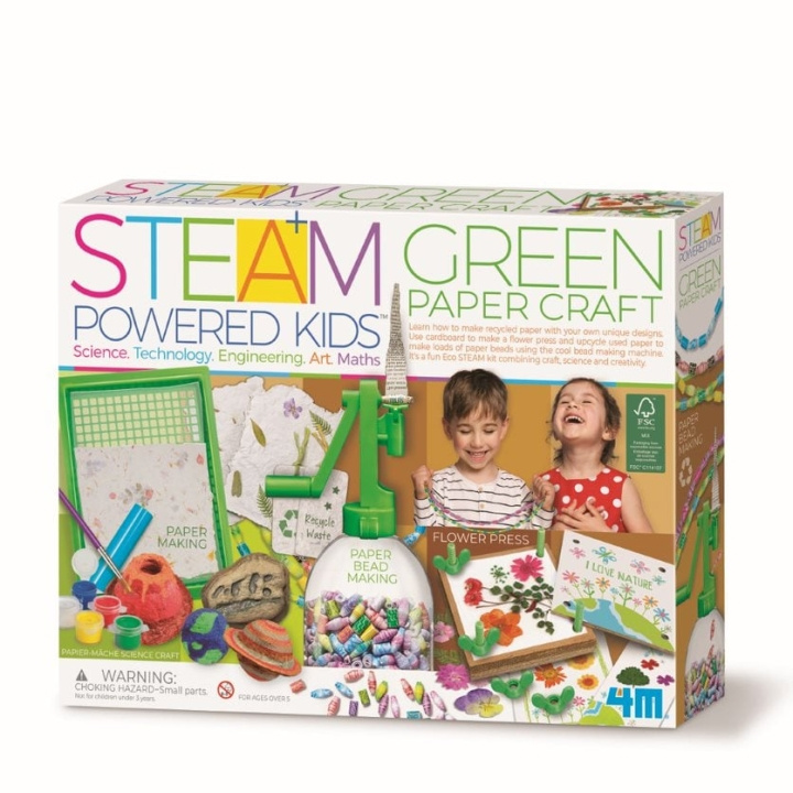 4M STEAM POWERED KIDS / Green Paper craft (4M-05542) i gruppen LEGETØJ, BØRN & BABY / Legetøj / Hobbyartikler hos TP E-commerce Nordic AB (D17273)