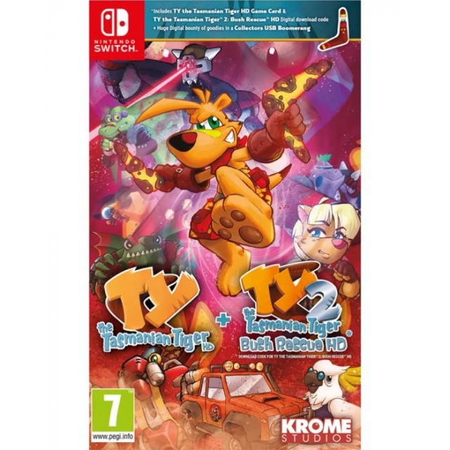 TY The Tasmania Tiger HD + TY The Tasmania Tiger HD 2: Bush Rescue HD Bundle (Switch) i gruppen HJEMMEELEKTRONIK / Spilkonsoller og tilbehør / Nintendo Switch / Spil hos TP E-commerce Nordic AB (D17326)