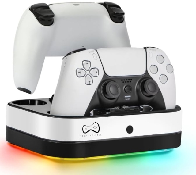 Deep Explorer PS5-opladningsstation i gruppen HJEMMEELEKTRONIK / Spilkonsoller og tilbehør / Sony PlayStation 5 hos TP E-commerce Nordic AB (D17391)