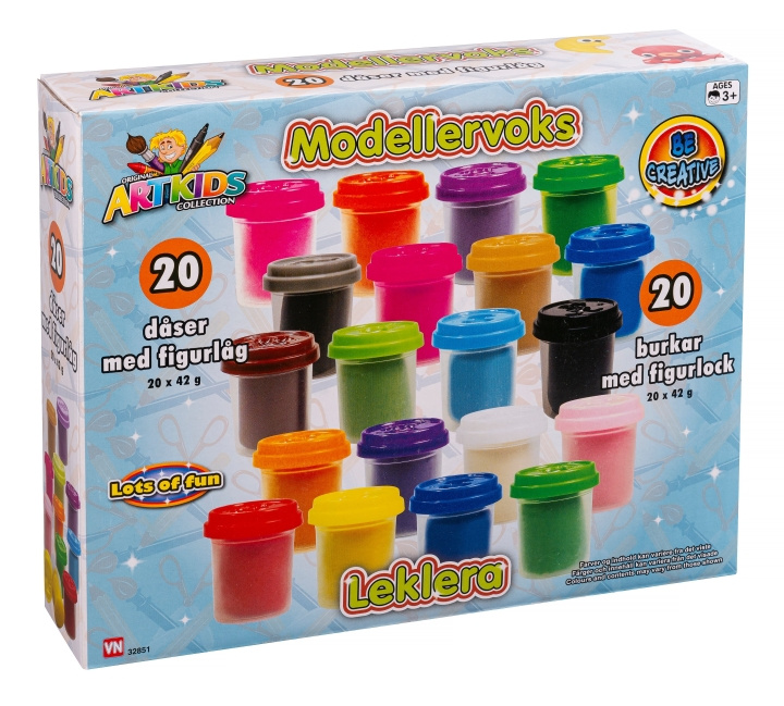 ArtKids 20 dåser ler (32851) i gruppen LEGETØJ, BØRN & BABY / Legetøj / Lege ler, lege sand og tilbehør hos TP E-commerce Nordic AB (D17399)