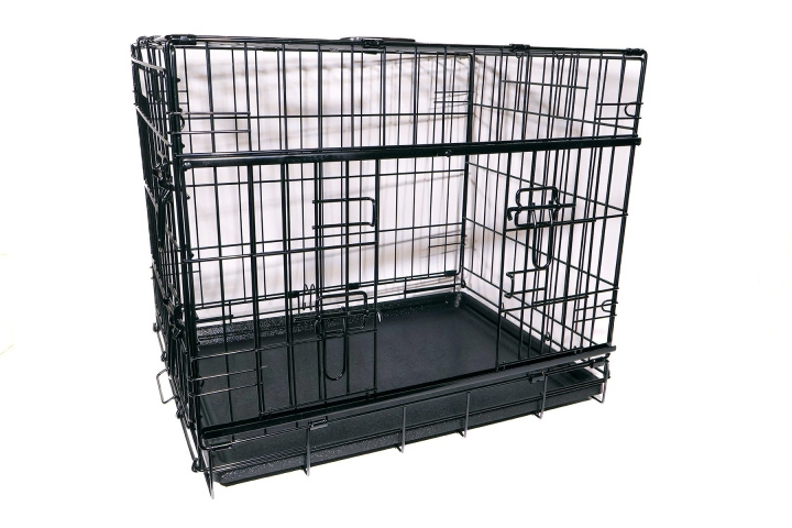 active canis Premium skydedørsbur - sort - 61 x 46 x 51 i gruppen HJEM, HUS & HAVE / Tilbehør til dyr / Hund hos TP E-commerce Nordic AB (D17604)