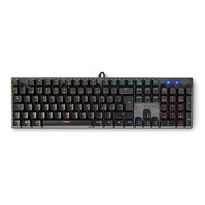 Nedis Wired Gaming Keyboard | USB Type-A | Mekaniske Taster | LED | QWERTY | ND layout | USB Drevet | Strømkabellængde: 1.50 m | Gaming