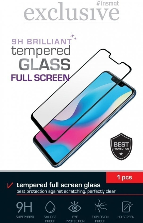 Insmat Panserglas til fuld skærm, iPhone 12 mini, sort i gruppen SMARTPHONES & TABLETS / Mobil Beskyttelse / Apple / iPhone 12 Mini / Skærmbeskyttelse hos TP E-commerce Nordic AB (D17885)