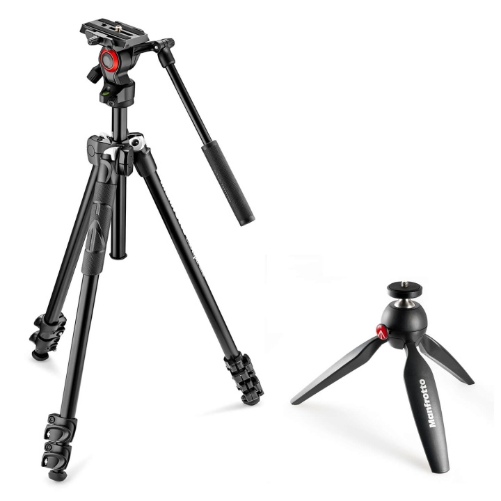 Manfrotto 290 Light Video Head Pixi Video Bundle i gruppen HJEMMEELEKTRONIK / Foto og video / Fotografi udstyr / Stativer hos TP E-commerce Nordic AB (D18122)
