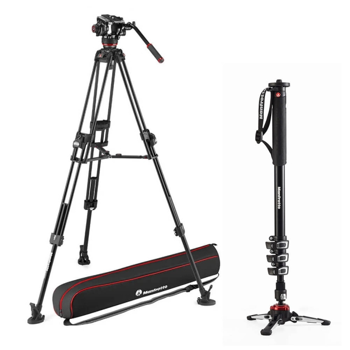 Manfrotto 645 Fast Video Head 504X Monopod Video Bundle i gruppen HJEMMEELEKTRONIK / Foto og video / Fotografi udstyr / Stativer hos TP E-commerce Nordic AB (D18123)