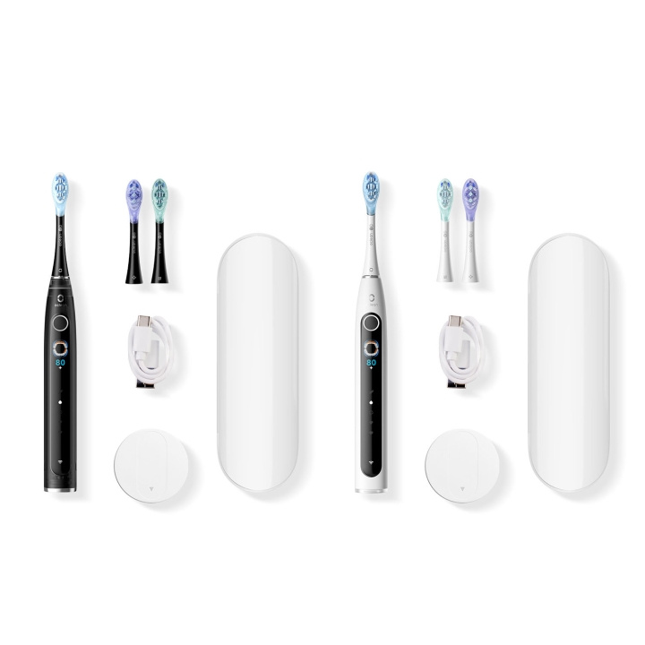 Oclean Elektrisk Tandbørste X Pro 20 S Duo Set Hvid+Sort i gruppen SKØNHED & HELSE / Oral pleje / Elektriske tandbørster hos TP E-commerce Nordic AB (D18142)