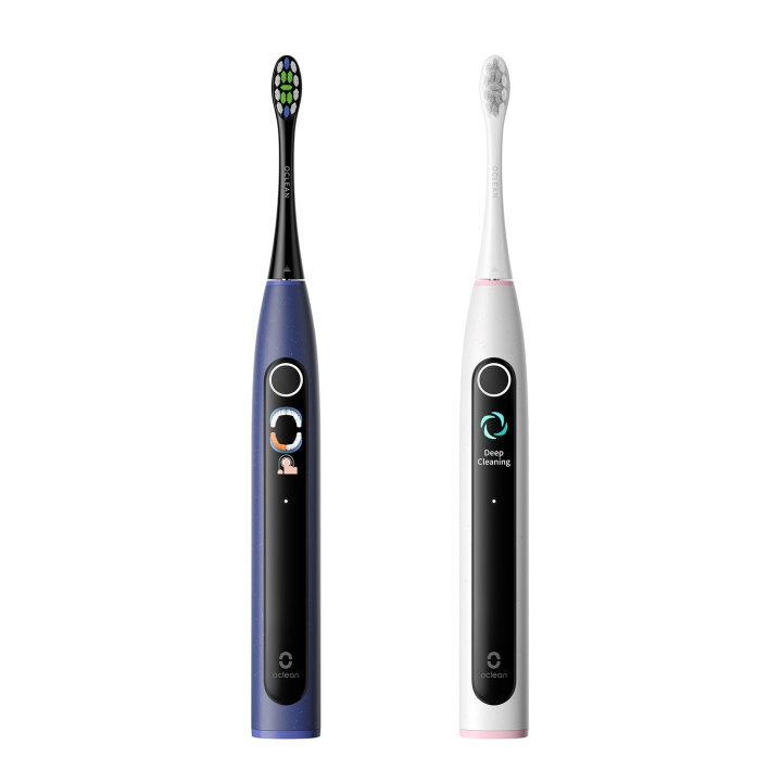Oclean Elektrisk Tandbørste X Lite Duo Sæt Mørkeblå/Grå i gruppen SKØNHED & HELSE / Oral pleje / Elektriske tandbørster hos TP E-commerce Nordic AB (D18147)