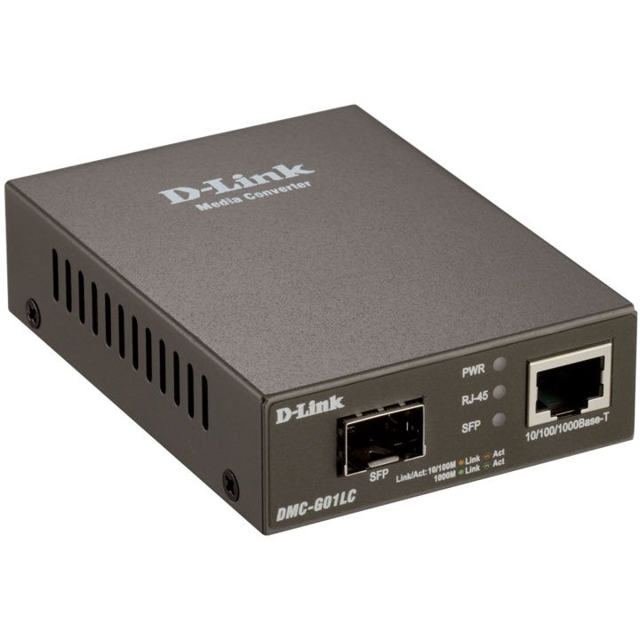 D-Link DMC-G01LC 10/100/1000Mbps to SFP Standalone Media Converter i gruppen COMPUTERTILBEHØR / Netværk / Mediekonvertere hos TP E-commerce Nordic AB (D18171)