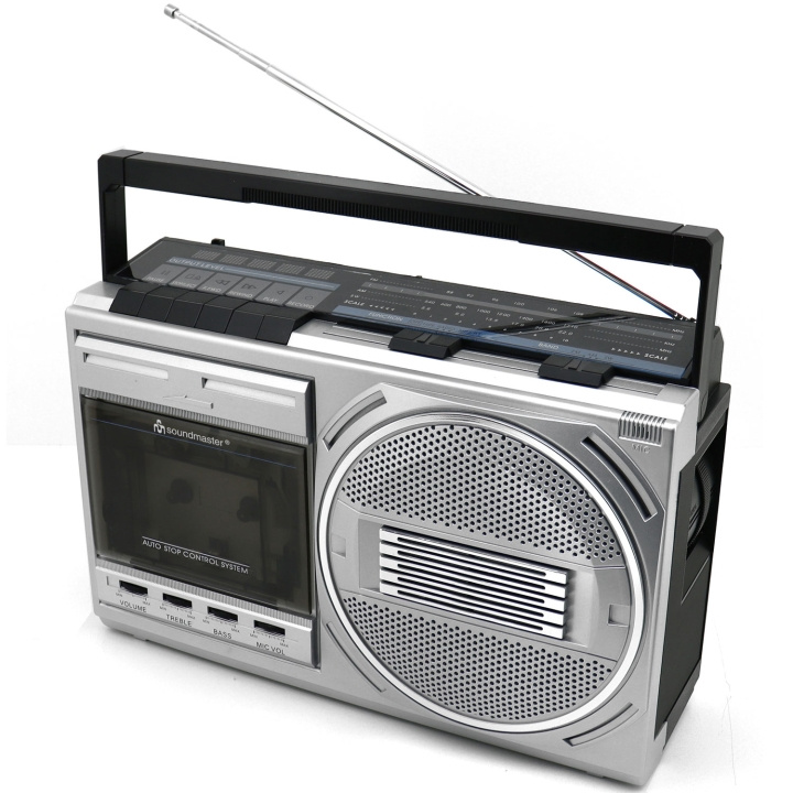 Soundmaster Kassettradio Mono Bluetooth RR20SI Silver i gruppen HJEMMEELEKTRONIK / Lyd & billede / Hjemmebiograf, HiFi & Bærbar / Radio og vækkeure / Radio hos TP E-commerce Nordic AB (D18188)