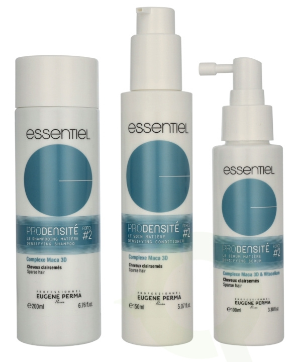 Eugene Perma Essentiel Pro Densite #2 Set 450 ml Shampoo 200ml/Conditioner 150ml/Serum 100ml i gruppen SKØNHED & HELSE / Hår og styling / Hårpleje / Shampoo hos TP E-commerce Nordic AB (D18371)