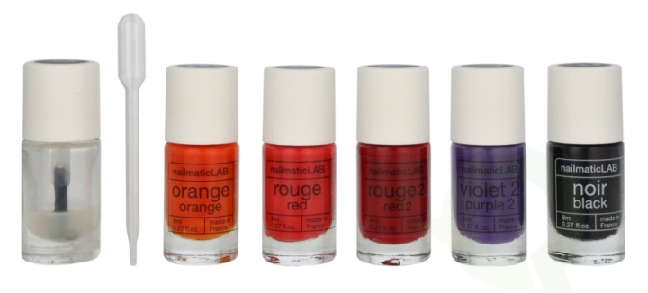 Nailmatic Nail Polish Set 52.5 ml Red - 5x Nail Polish 8ml/5x Pre-Filled Mxing Base/10 Pipettes/5 Labels/1 Booklet With 20 Recipes/5x Mixing Bases 2,5 ml i gruppen SKØNHED & HELSE / Manicure / pedicure / Neglelak hos TP E-commerce Nordic AB (D18391)