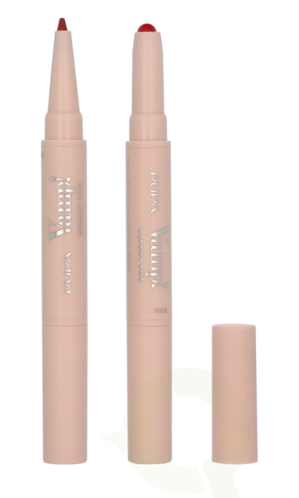 Pupa Milano Pupa Vamp! Creamy Duo Lip Pencil 1 g #010 True Red / Lipstick 0,8g / Pencil 0,2g i gruppen SKØNHED & HELSE / Makeup / Læber / Lip liner hos TP E-commerce Nordic AB (D18400)