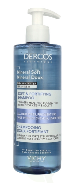 Vichy Dercos Mineral Soft & Fortifying Shampoo 400 ml i gruppen SKØNHED & HELSE / Hår og styling / Hårpleje / Shampoo hos TP E-commerce Nordic AB (D18429)