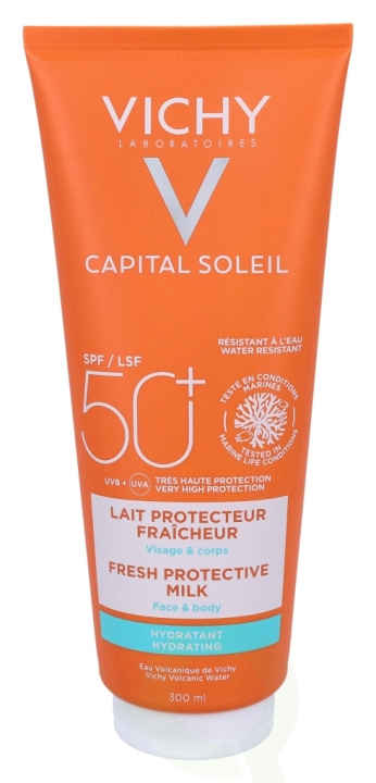 Vichy Capital Soleil Fresh Protective Milk SPF50+ 300 ml i gruppen SKØNHED & HELSE / Hudpleje / Tanning / Solbeskyttelse hos TP E-commerce Nordic AB (D18437)