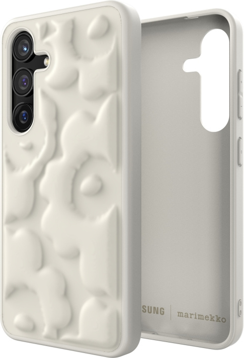 Samsung x Marimekko Embossed Case, Samsung Galaxy S24, beige i gruppen SMARTPHONES & TABLETS / Mobil Beskyttelse / Samsung hos TP E-commerce Nordic AB (D18542)