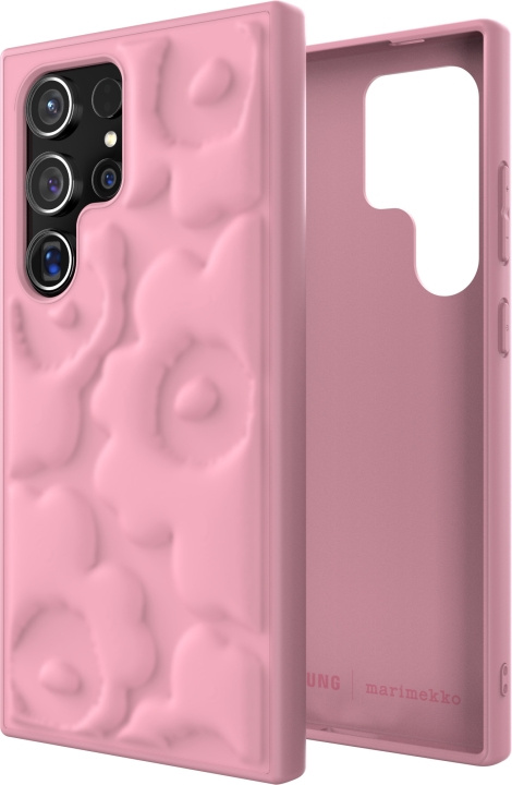 Samsung x Marimekko Embossed Case, Samsung Galaxy S24 Ultra, pink i gruppen SMARTPHONES & TABLETS / Mobil Beskyttelse / Samsung hos TP E-commerce Nordic AB (D18544)