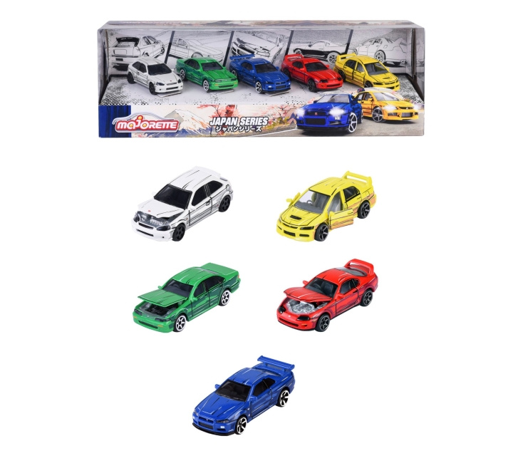 Majorette Japan Series gavepakke med 5 dele (212051031) i gruppen LEGETØJ, BØRN & BABY / Legetøj / Legetøjsbiler hos TP E-commerce Nordic AB (D18675)