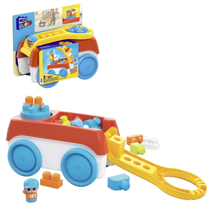 Mega Bloks Vogn med snurrende blokke (HHN00) i gruppen LEGETØJ, BØRN & BABY / Babyleg (0-3 år) / Aktivitetslegetøj hos TP E-commerce Nordic AB (D18739)