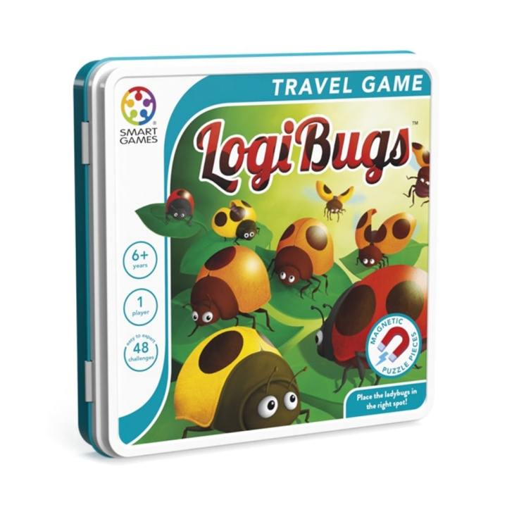 Smart Games Magnetisk rejsedåse - Logi Bugs (Nordic) (SG2571) i gruppen LEGETØJ, BØRN & BABY / Spil / Brætspil hos TP E-commerce Nordic AB (D18753)