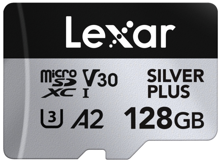 Lexar microSDXC Professional SILVER Plus UHS-I/U3/A2/4K R205/W150 (V30) - SILVER - 128GB i gruppen HJEMMEELEKTRONIK / Lagringsmedier / Hukommelseskort / SD/SDHC/SDXC hos TP E-commerce Nordic AB (D18778)