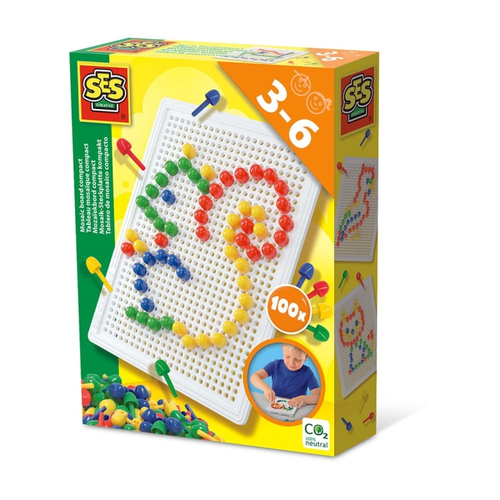 SES Creative Mosaik-tavle 100 stk - (S14046) i gruppen LEGETØJ, BØRN & BABY / Spil / Brætspil hos TP E-commerce Nordic AB (D18782)