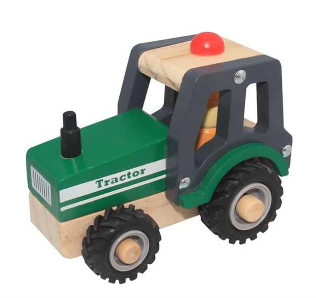 Magni Trætraktor med gummihjul (3895) i gruppen LEGETØJ, BØRN & BABY / Legetøj / Legetøjsbiler hos TP E-commerce Nordic AB (D18789)