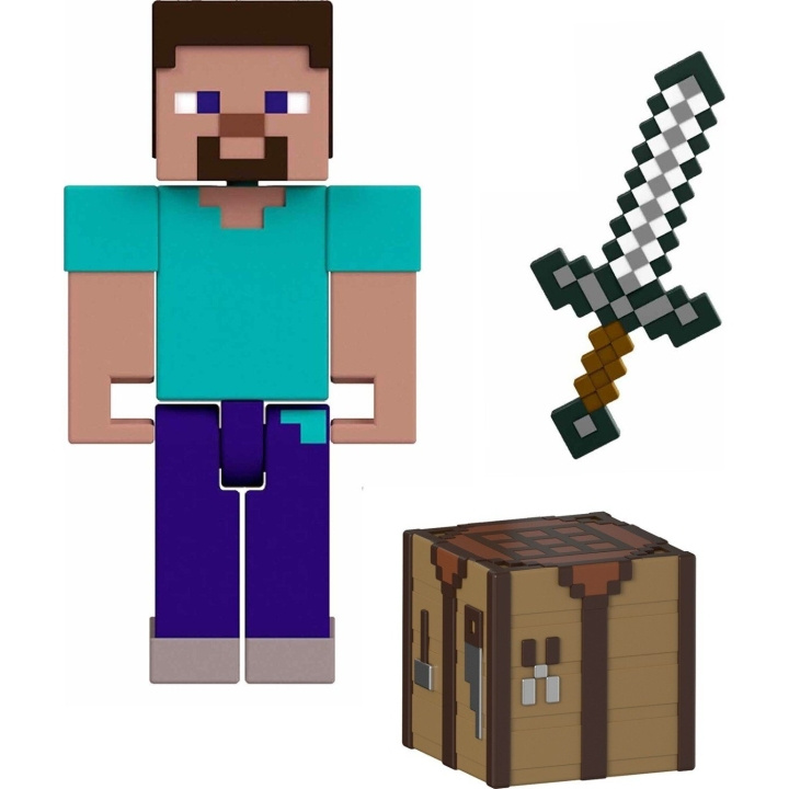MINECRAFT Biome Builds - 8 cm - Steve (JCN28) i gruppen LEGETØJ, BØRN & BABY / Legetøj / Figurer, miniaturer og tilbehør hos TP E-commerce Nordic AB (D18837)
