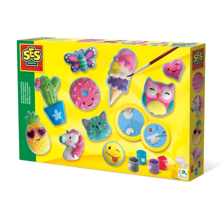 SES Creative Støbning og maling - glade figurer - (S01133) i gruppen LEGETØJ, BØRN & BABY / Legetøj / Hobbyartikler hos TP E-commerce Nordic AB (D18883)