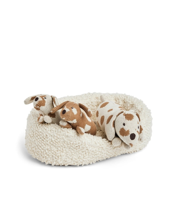 Smallstuff Hundekurv med hundemor og hvalpe - (70018-01) i gruppen LEGETØJ, BØRN & BABY / Babyleg (0-3 år) / Tøjdyr hos TP E-commerce Nordic AB (D19095)