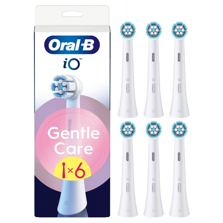 Oral B Oral-B iO Series Gentle Care udskiftningsbørstehoveder - hvid - 6 stk i gruppen SKØNHED & HELSE / Oral pleje / Tilbehør til elektriske tandbørster hos TP E-commerce Nordic AB (D19186)